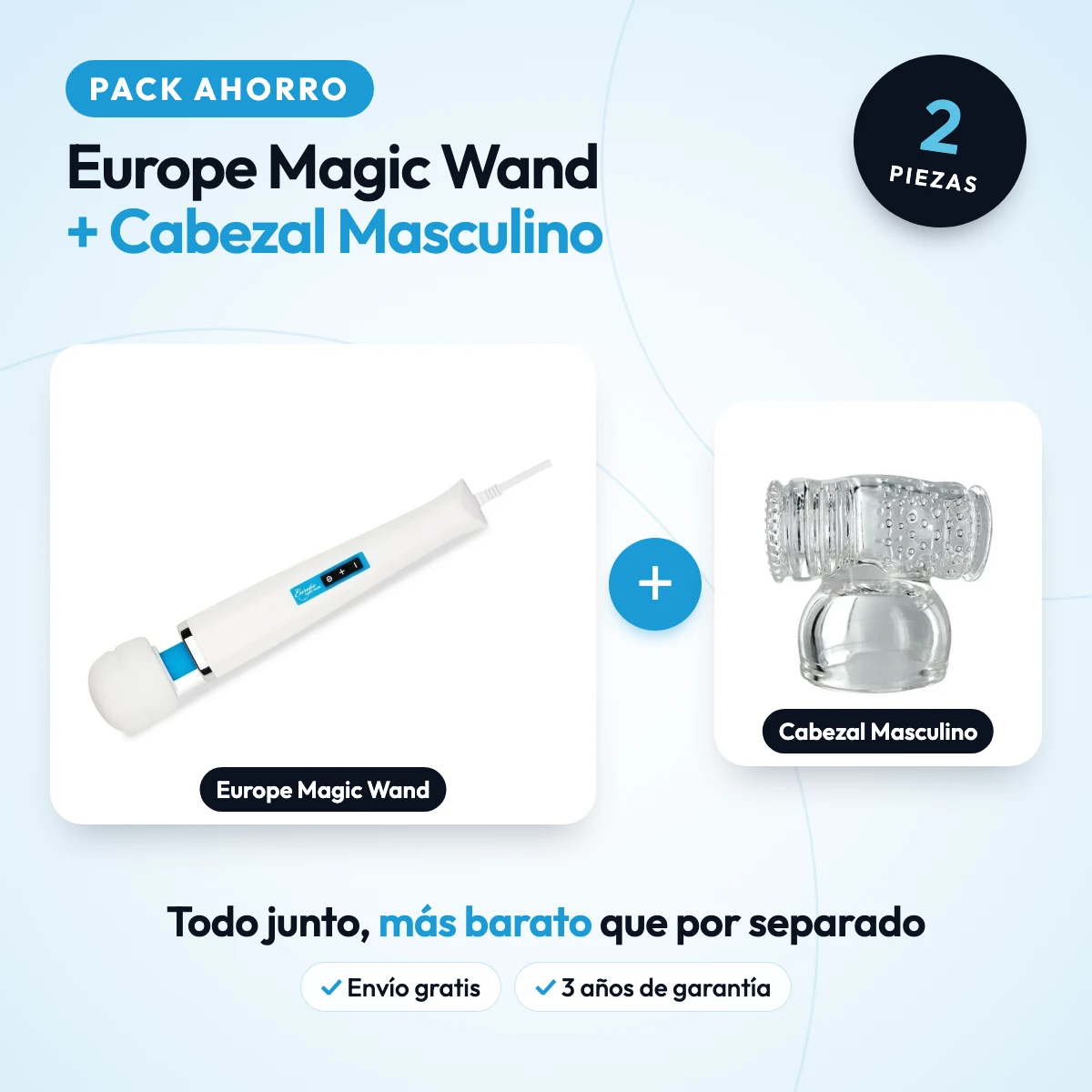Portada del pack: Pack Europe Magic Wand + Cabezal Masculino